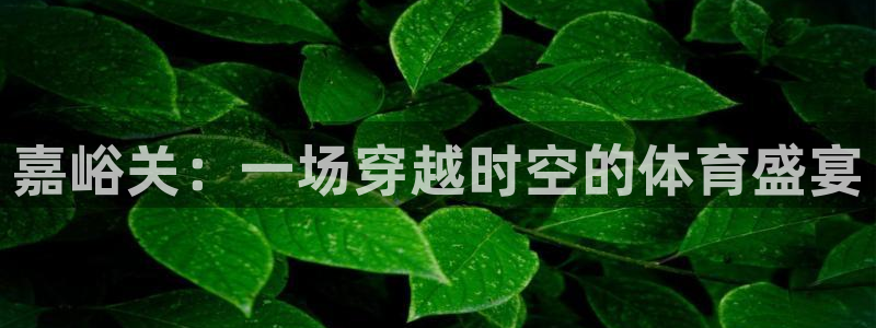 ug环球官网登录入口：嘉峪关：一场穿越时空的体育盛宴